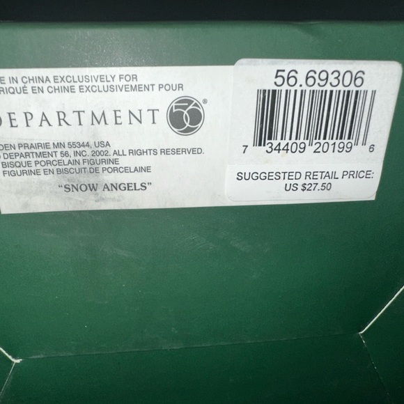 Dept 56 Snowbabies "Snow Angels" #56.69306 Retired - New In Open Box Undisplayed - Picture 8 of 8